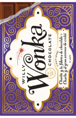 Estuche dorado de Willy Wonka...